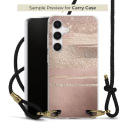 Carry Case Transparent Leder schwarz/gold