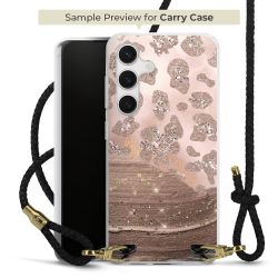 Carry Case Transparent Leder schwarz/gold