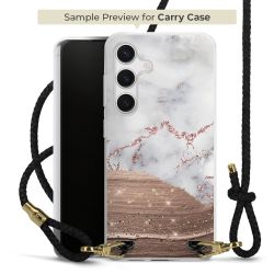 Carry Case Transparent Leder schwarz/gold