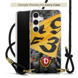 Carry Case Transparent Leder schwarz/gold