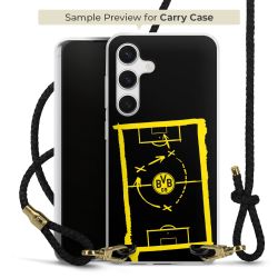 Carry Case Transparent Leder schwarz/gold