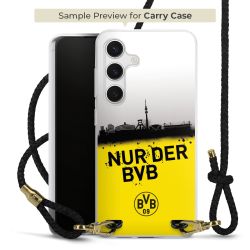 Carry Case Transparent Leder schwarz/gold