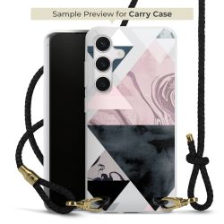 Carry Case Transparent Leder schwarz/gold