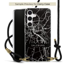 Carry Case Transparent Leder schwarz/gold