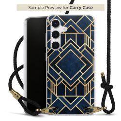 New Carry Case Transparent Leder schwarz/gold