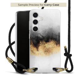 Carry Case Transparent Leder schwarz/gold