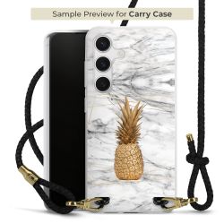 Carry Case Transparent Leder schwarz/gold