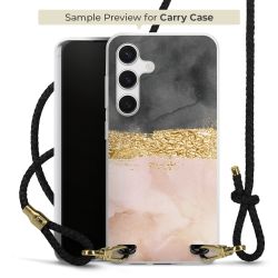 Carry Case Transparent Leder schwarz/gold