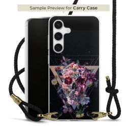 Carry Case Transparent Leder schwarz/gold