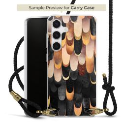 Carry Case Transparent Leder schwarz/gold