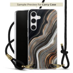 Carry Case Transparent Leather black/gold