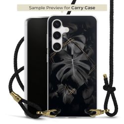 Carry Case Transparent Leder schwarz/gold