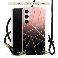 Carry Case Transparent Leder schwarz/gold