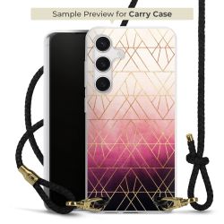 Carry Case Transparent Leder schwarz/gold