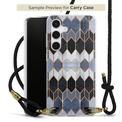 Carry Case Transparent Leder schwarz/gold