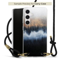 Carry Case Transparent Leder schwarz/gold