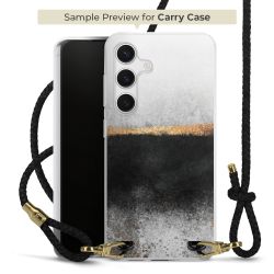 Carry Case Transparent Leder schwarz/gold