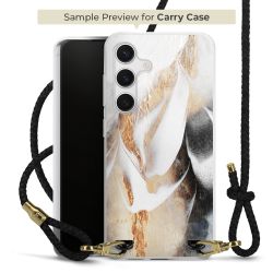 Carry Case Transparent Leder schwarz/gold