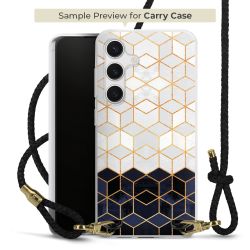 Carry Case Transparent Leder schwarz/gold