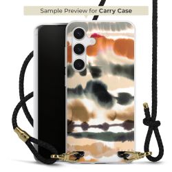 Carry Case Transparent Leder schwarz/gold