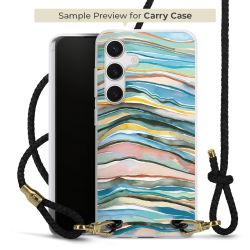 New Carry Case Transparent Leder schwarz/gold