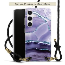 Carry Case Transparent Leder schwarz/gold