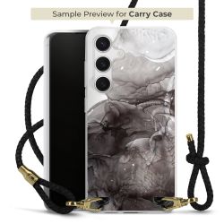 Carry Case Transparent Leder schwarz/gold