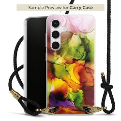 Carry Case Transparent Leder schwarz/gold