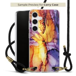 Carry Case Transparent Leder schwarz/gold