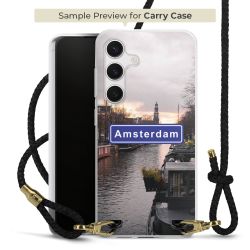 Carry Case Transparent Leder schwarz/gold