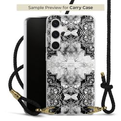 Carry Case Transparent Leder schwarz/gold