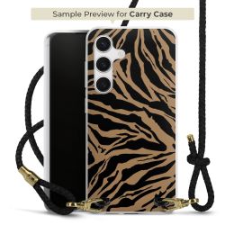 Carry Case Transparent Leder schwarz/gold