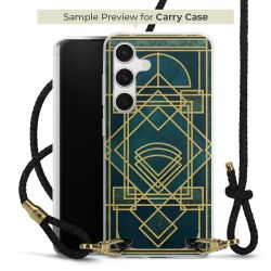 Carry Case Transparent Leder schwarz/gold