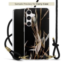 Carry Case Transparent Leder schwarz/gold