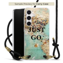 Carry Case Transparent Leder schwarz/gold