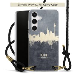 Carry Case Transparent Leder schwarz/gold