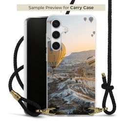 Carry Case Transparent Leder schwarz/gold