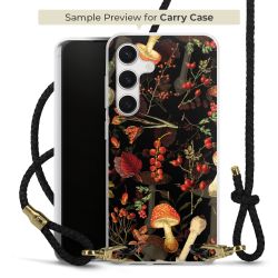 Carry Case Transparent Leder schwarz/gold