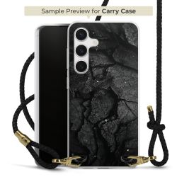 Carry Case Transparent Leder schwarz/gold