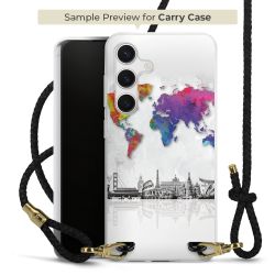 Carry Case Transparent Leder schwarz/gold