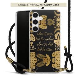 Carry Case Transparent Leder schwarz/gold