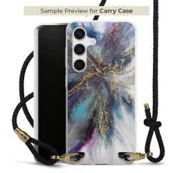 Carry Case Transparent Leder schwarz/gold