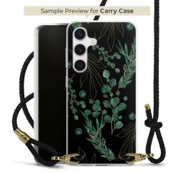 Carry Case Transparent Leder schwarz/gold