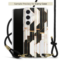 Carry Case Transparent Leder schwarz/gold