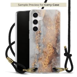 Carry Case Transparent Leder schwarz/gold