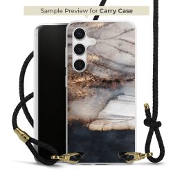 Carry Case Transparent Leder schwarz/gold