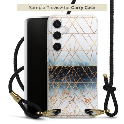 Carry Case Transparent Leder schwarz/gold