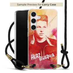 Carry Case Transparent Leder schwarz/gold