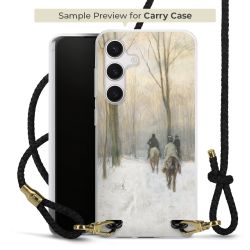 Carry Case Transparent Leder schwarz/gold