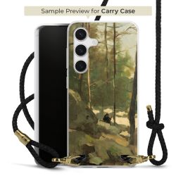 Carry Case Transparent Leder schwarz/gold